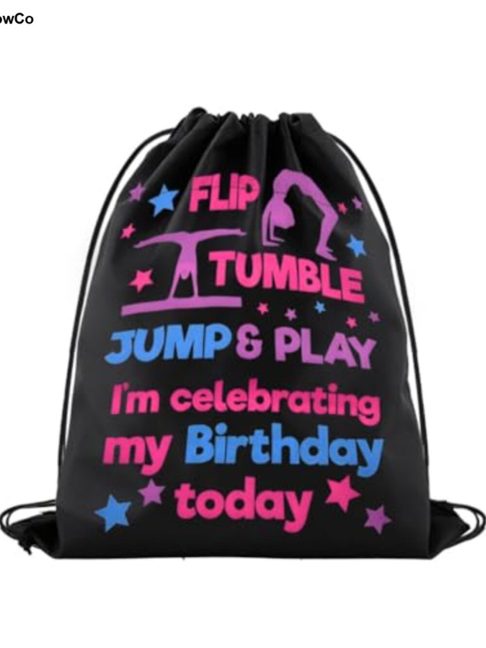 Gymnastics Drawstring Bag Water Resistant Polyester Cinch Sack Daypack